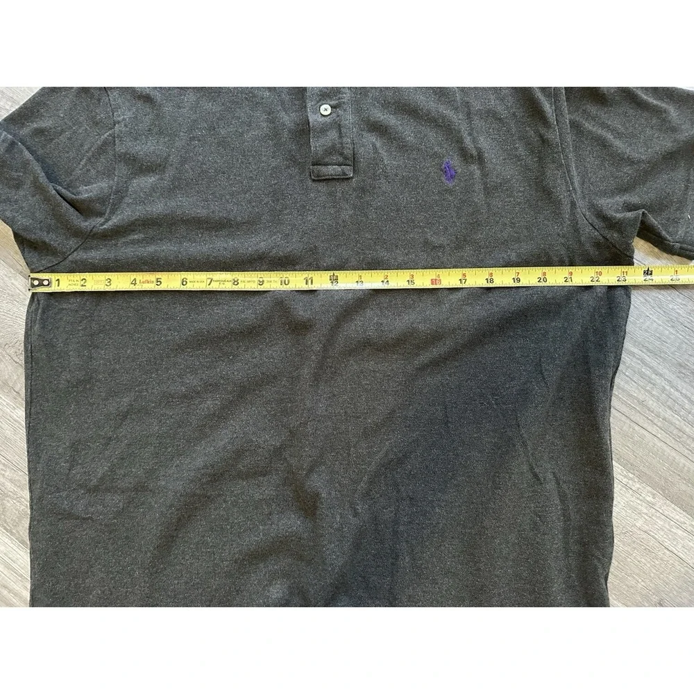 Polo‎ Ralph Lauren Men Gray Polo Shirt XL Short Sleeve Classic Fit Cotton Preppy